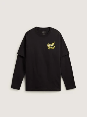 Vans - T-shirt For Nothing Twofer, male, Czarny, Size: