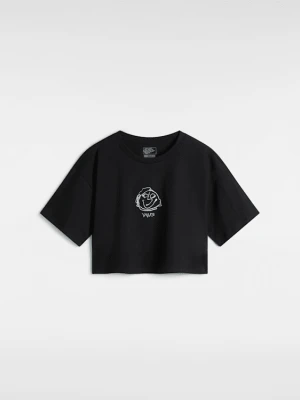 Vans - T-shirt Grinning Face, female, Czarny, Size: