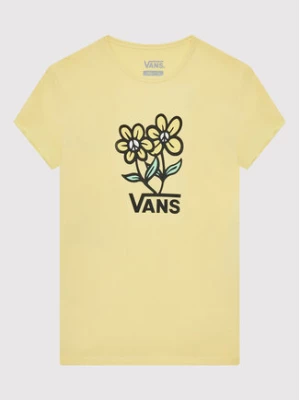 Vans T-Shirt Ground Level VN0A7RSG Żółty Regular Fit