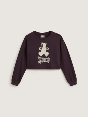 Vans - T-shirt Lil Bear Relax Crop, female, Niebieski, Size: