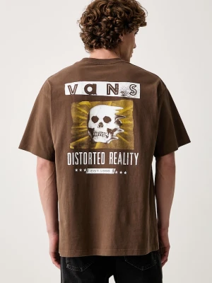 Vans T-shirt męski bawełniany brązowy