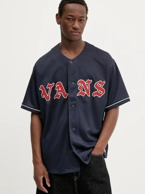 Vans t-shirt męski kolor granatowy z aplikacją VN000KUQJDU1