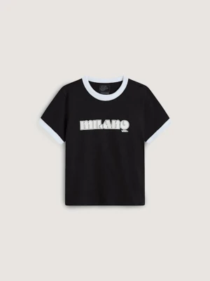 Vans - T-shirt Milano Vans Ringer, female, Czarny