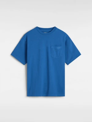 Vans - T-shirt Original Standards Wash Pocket, male, Niebieski, Size: