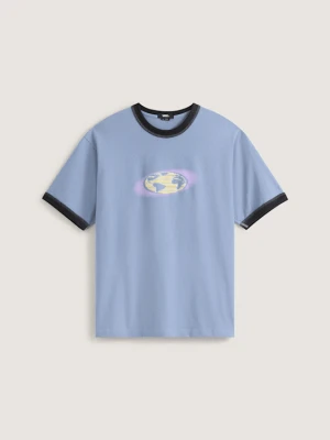 Vans - T-shirt Pixel Globe, male, Szary, Size: