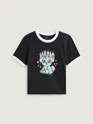 Vans - T-shirt Puppy Ringer, female, Czarny, Size: