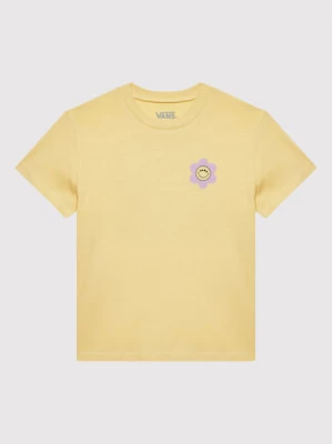 Vans T-Shirt Radically Happy Crew VN0A7YVK Żółty Regular Fit