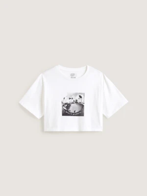 Vans - T-shirt Rhythm Relaxed Crop, female, Biały, Size: