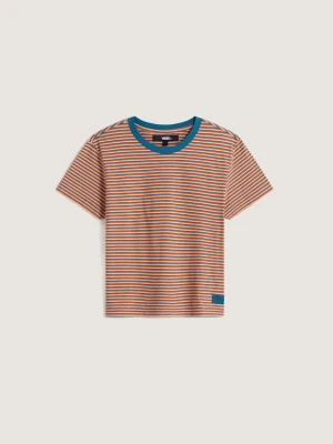 Vans - T-shirt Salton Stripe, female, Niebieski, Size: