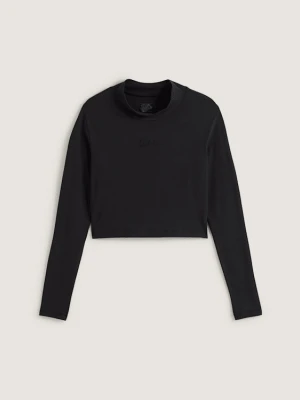 Vans - T-shirt Script Mini Mock, female, Czarny, Size: