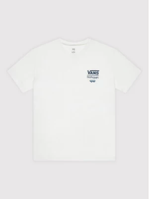 Vans T-Shirt SKATEISTAN VN0A5LHB Biały Regular Fit