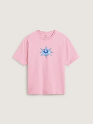 Vans - T-shirt Star Checker, male, Różowy, Size: