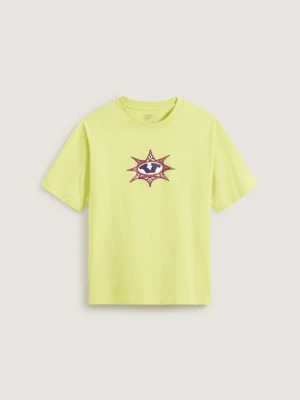 Vans - T-shirt Star Checker, male, Żółty, Size: