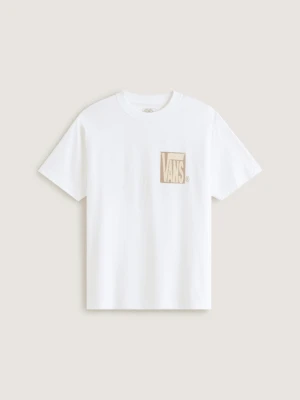 Vans - T-shirt Stretch Stack Crackle, male, Biały, Size: