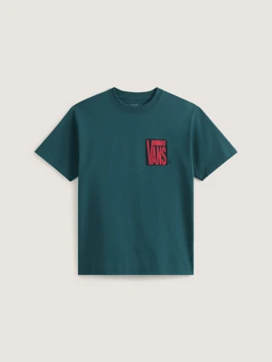 Vans - T-Shirt Stretch Stack Crackle, male, Zielony, Size: