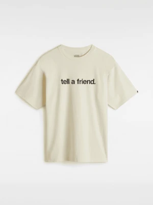 Vans - T-shirt Tell a Friend, male, Beżowy, Size:
