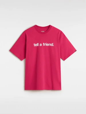 Vans - T-shirt Tell A Friend, male, Różowy, Size: