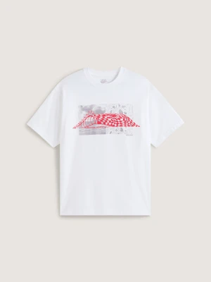 Vans - T-shirt Wave Check, male, Biały, Size: