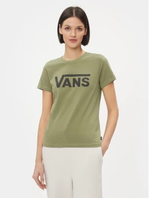Vans T-Shirt Wm Flying V Crew Tee VN0A3UP4 Zielony Regular Fit