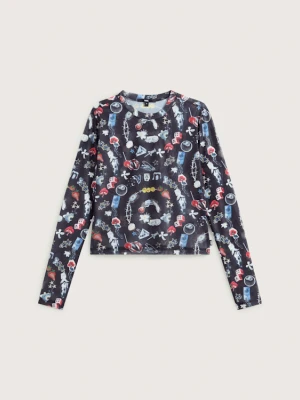 Vans - T-shirt z długim rękawem Ludlow Mesh, female, Czarny, Size: