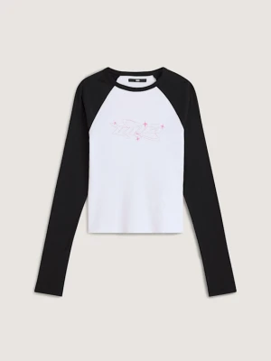 Vans - T-shirt z długim rękawem Y2K Star Raglan, female, Czarny, Size: