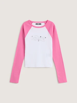 Vans - T-shirt z długim rękawem Y2K Star Raglan, female, Różowy, Size: