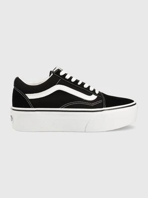 Vans tenisówki Old Skool Stackform damskie kolor czarny VN0A7Q5M6BT1-BLKWH