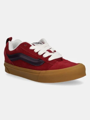 Vans tenisówki skórzane Knu Skool kolor czerwony VN000D6ZBRD1