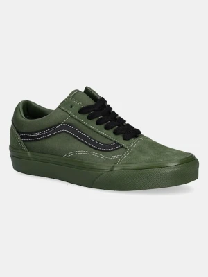 Vans tenisówki zamszowe Old Skool kolor zielony VN000D6W2031