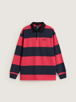 Vans - Ward Stripe Rugby Knit Crimson Haze/ParisnNght, male, Czerwony, Size: