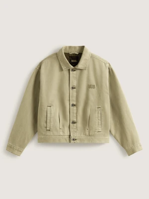 Vans - Womens Pomona Station Jacket Soft Sage, female, Beżowy, Size: