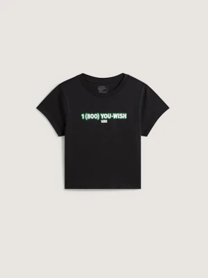 Vans - You Wish Baby Tee Black, female, Czarny