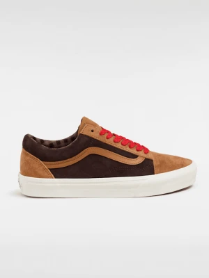 Vans - Zamszowe buty Old Skool, male, Pomarańczowy/Brązowy, Size: