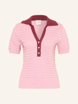 Varley Dzianinowa Koszulka Polo Wren pink