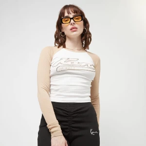 Karl Kani Varsity Crop Block Rib Longsleeve kobiety Długie rękawy biały rozmiar Odzież