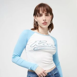 Varsity Crop Block Rib Longsleeve, markiKarl Kani, Długie rękawy, w kolorze niebieski, rozmiar: