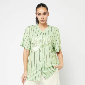 Varsity Heart Pinstripe Baseball Shirt light green/off white, markiKarl Kani, Komplety dresowe, w kolorze zielony, rozmiar: