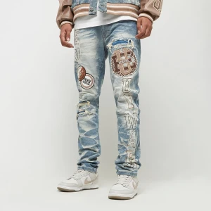 Varsity Patch Jeans, markiSmoke Rise, Spodnie dżinsowe, w kolorze niebieski, rozmiar: