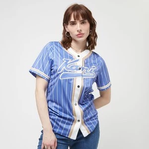 Varsity Pinstripe Baseball Shirt, markiKarl Kani, Koszule, w kolorze niebieski, rozmiar: