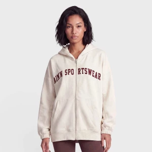 Varsity Sweat Zip Hood AIMN beż