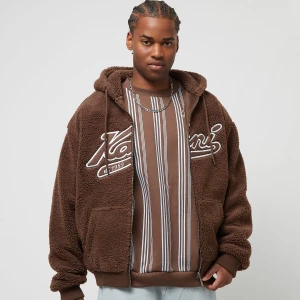 Zdjęcie produktu Karl Kani Varsity Teddy Full Zip Hoodie mężczyźni Bluzy brązowy rozmiar Odzież