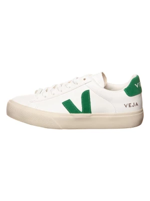 Veja Skórzane sneakersy "Campo" w kolorze biało-zielonym rozmiar: 38