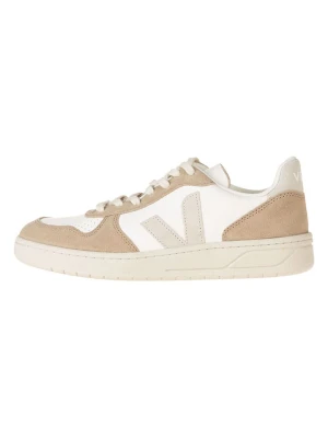 Veja Skórzane sneakersy "V 10" w kolorze biało-beżowym rozmiar: 42