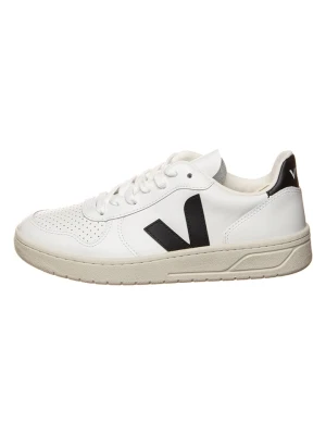 Veja Skórzane sneakersy "V 10" w kolorze biało-czarnym rozmiar: 38