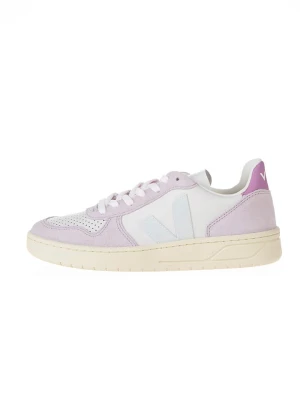 Veja Skórzane sneakersy "V 10" w kolorze fioletowo-turkusowym rozmiar: 37