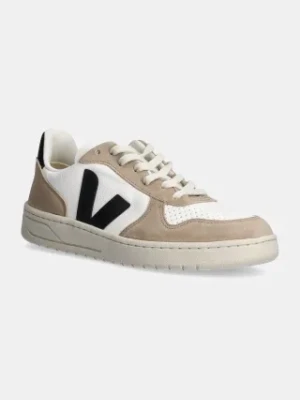 Veja sneakersy skórzane V-10 CHFREE kolor beżowy