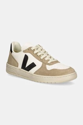 Veja sneakersy skórzane V-10 kolor beżowy VX0503138