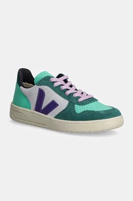 Veja sneakersy skórzane V-10 kolor zielony VX0303670A