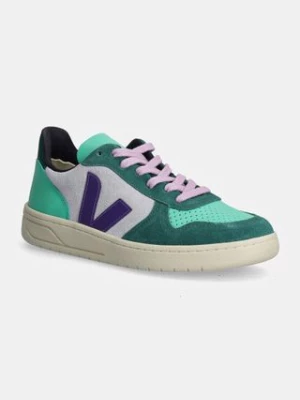 Veja sneakersy skórzane V-10 kolor zielony VX0303670A