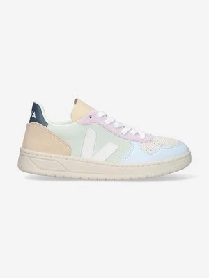 Veja sneakersy skórzane V-10 VX033119 kolor niebieski